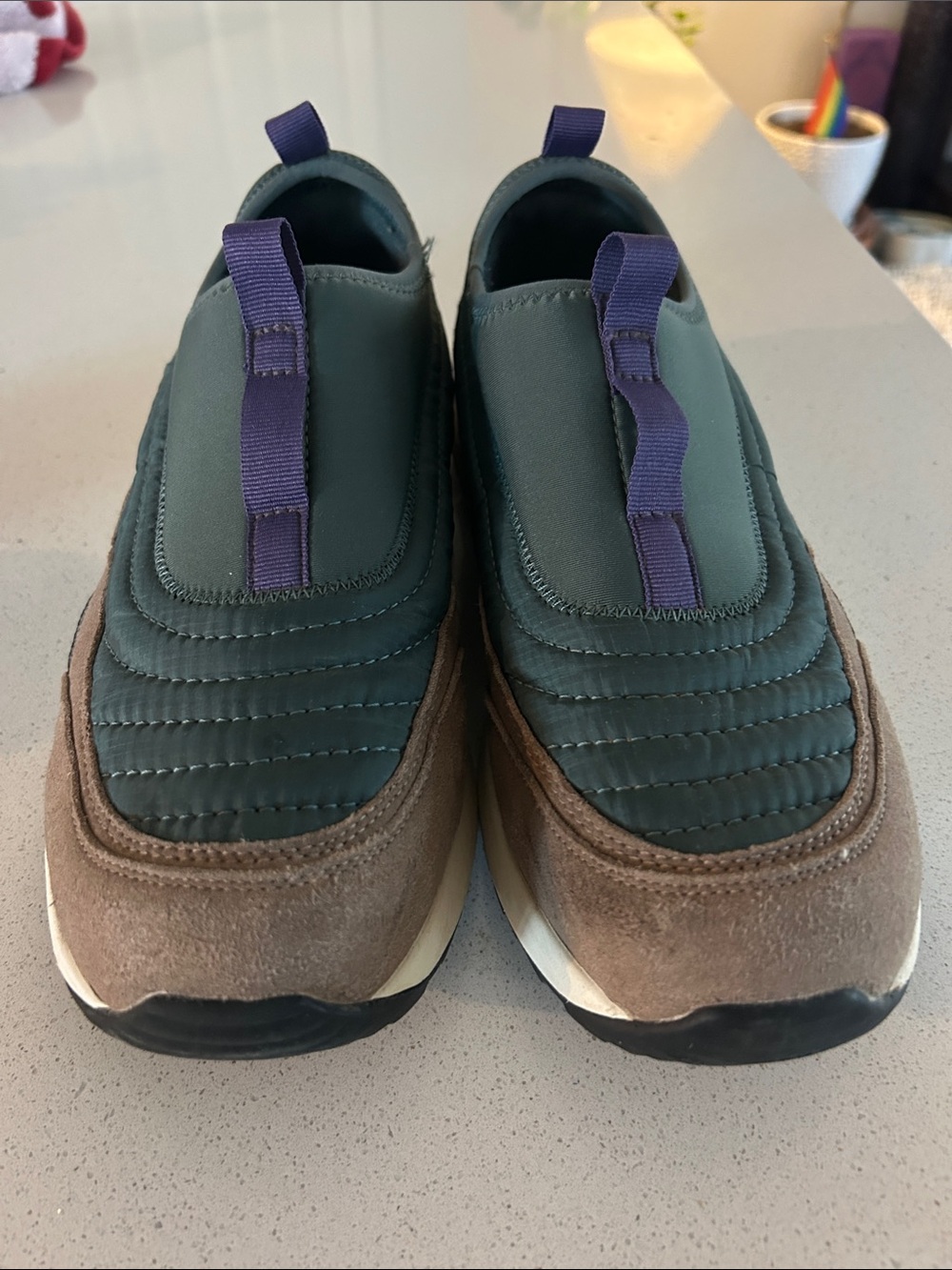 Teva Slip-On Athletic Shoes in Green, Brown and Purple